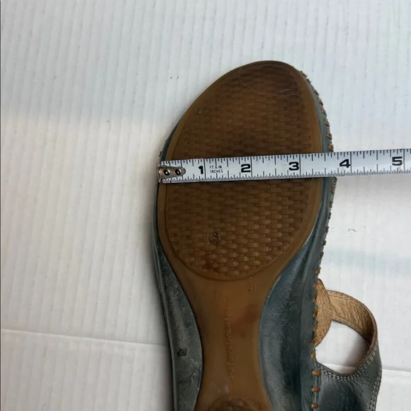 Pikolinos Leather Cutout Slingback Sandals EU 41 Gray Green Comfort Walking Shoe - Picture 12 of 12